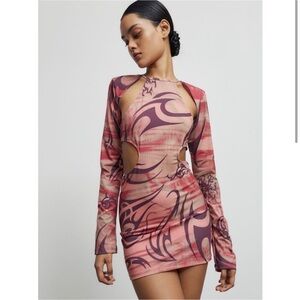 Jaded London Dystopia cutouts dress Sz 4